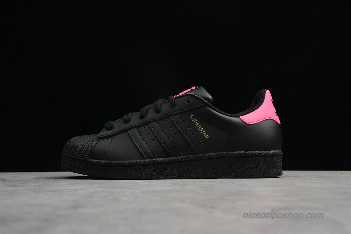 Női Adidas Superstar Fekete/Rózsaszín/Arany Cipők (AF5666) - Kattintásra bezárul