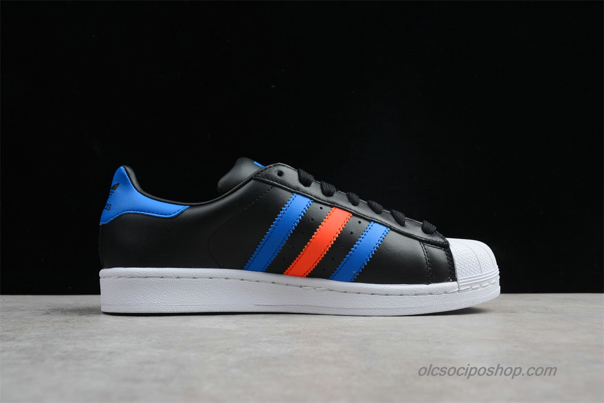 Férfi Adidas Superstar Fehér/Fekete/Kék/Narancs Cipők (BB2245) - Kattintásra bezárul