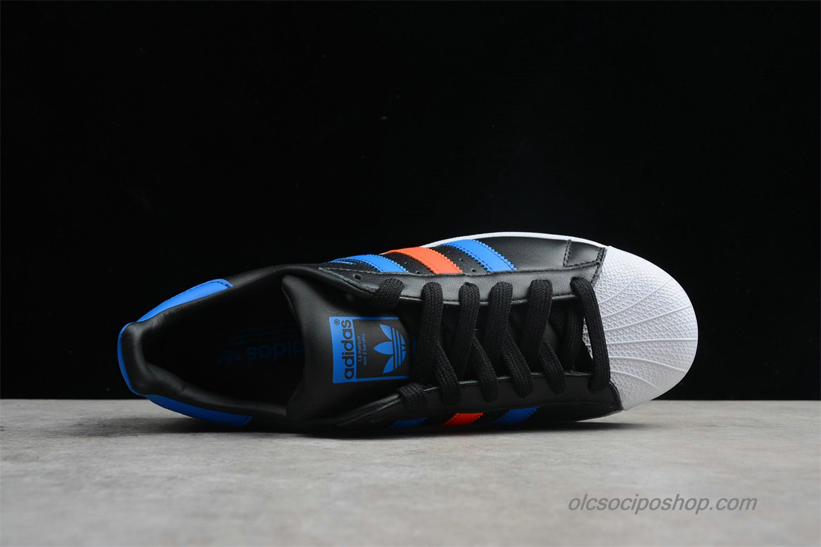 Férfi Adidas Superstar Fehér/Fekete/Kék/Narancs Cipők (BB2245) - Kattintásra bezárul