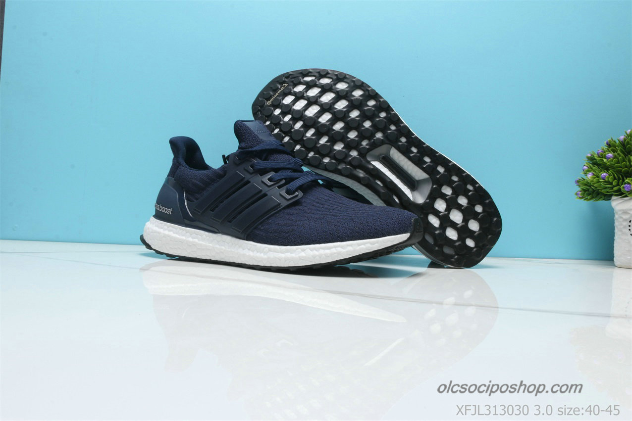 Férfi Adidas Ultra Boost 3.0 Sötétkék/Fehér Cipők - Kattintásra bezárul