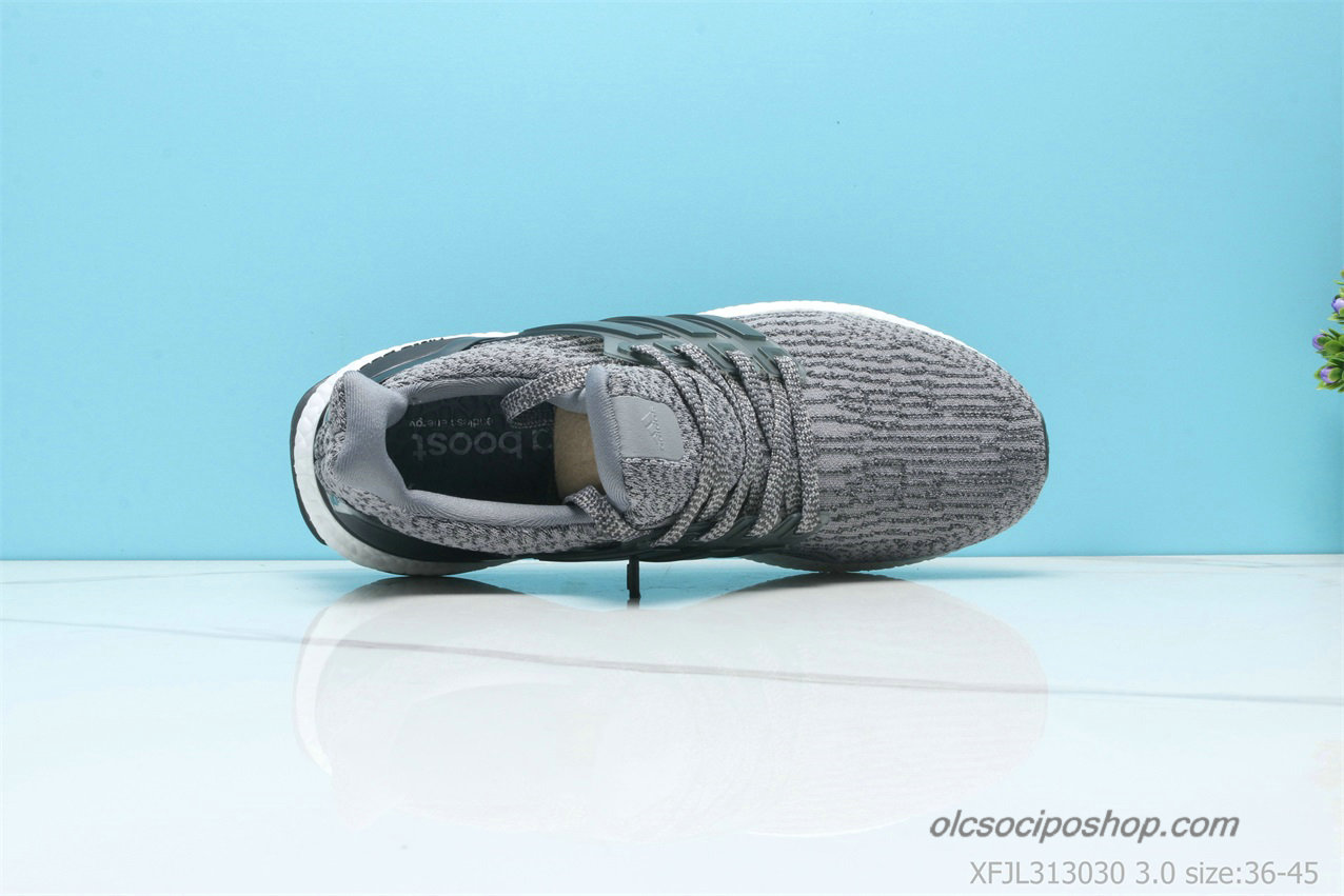 Férfi Adidas Ultra Boost 3.0 Szürke/Fekete/Fehér Cipők - Kattintásra bezárul