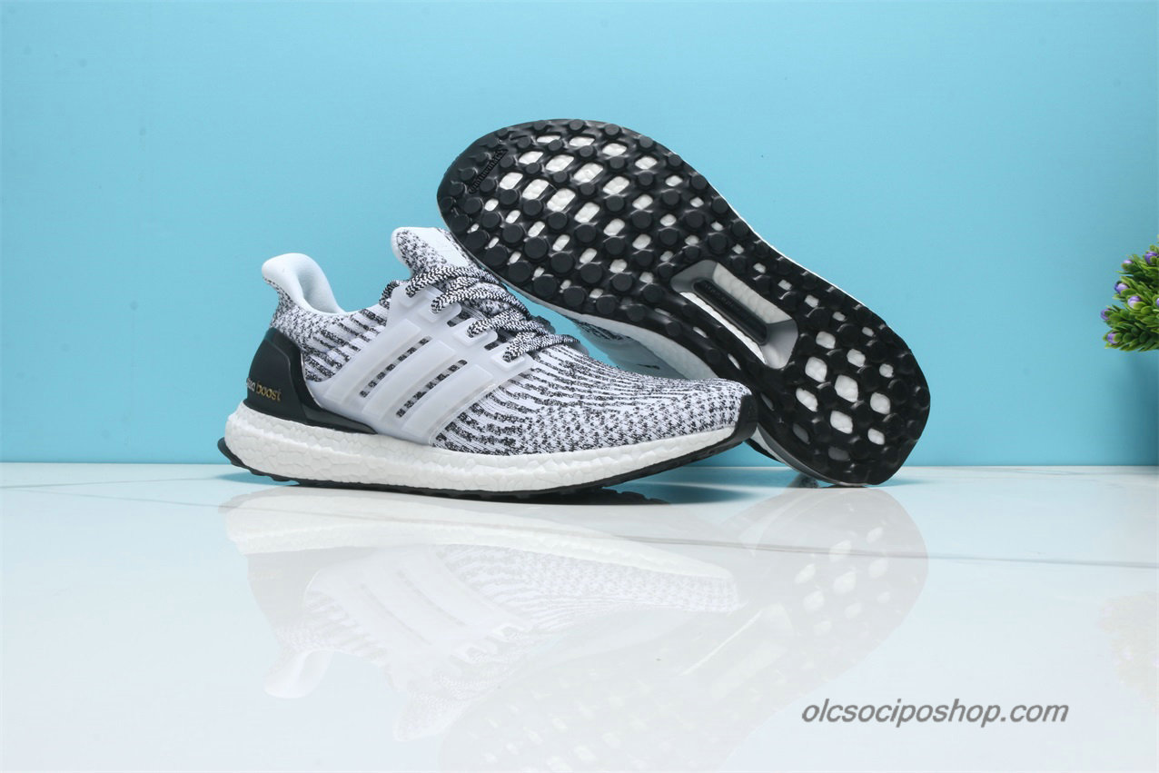 Férfi Adidas Ultra Boost 3.0 Fehér/Fekete/Szürke Cipők (EE3733) - Kattintásra bezárul