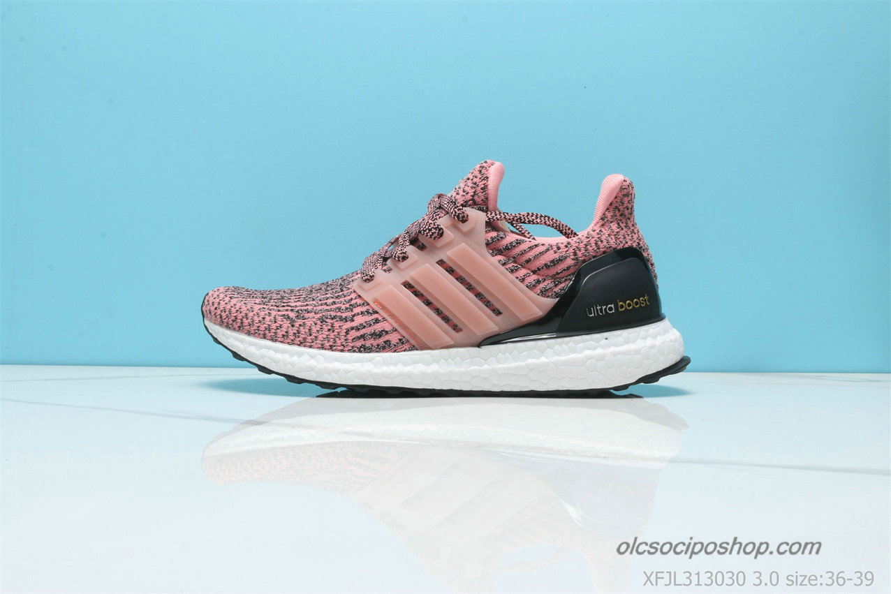 Női Adidas Ultra Boost 3.0 Rózsaszín/Fekete/Fehér Cipők - Kattintásra bezárul