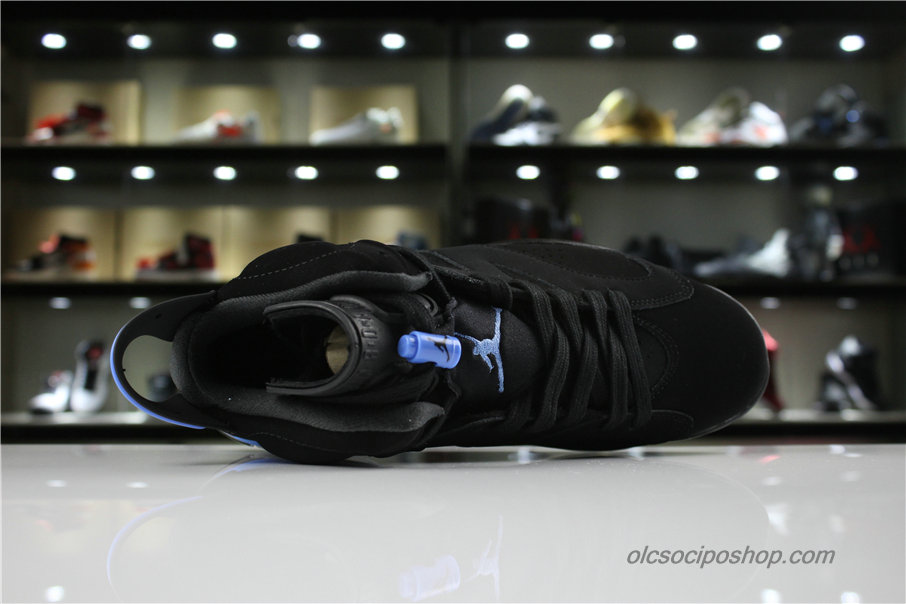 Férfi Air Jordan 6 Retro UNC AJ6 Fekete/Kék Cipők (384664-006) - Kattintásra bezárul