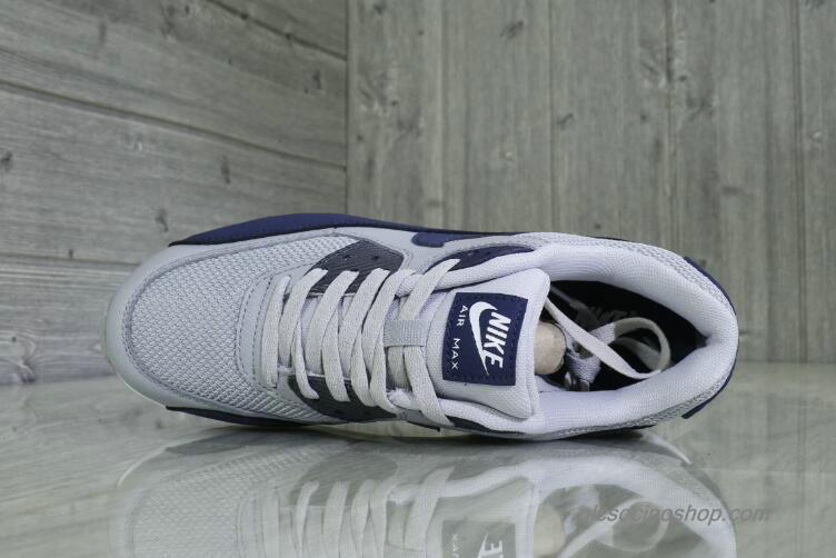 Férfi Nike Air Max 90 Essential Szürke/Sötétkék Cipők (537384-064) - Kattintásra bezárul