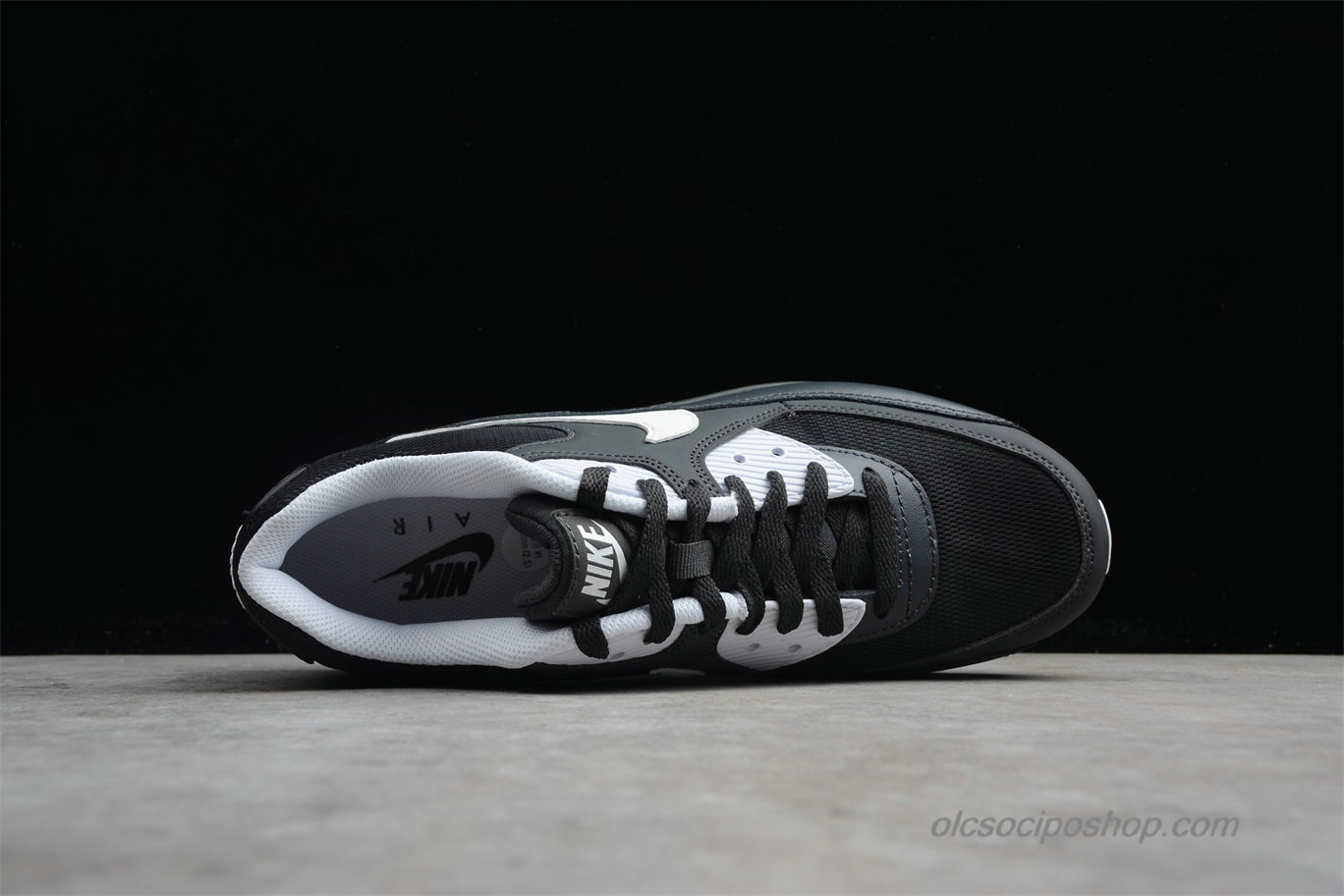 Férfi Nike Air Max 90 Essential Fekete/Fehér Cipők (537384-089) - Kattintásra bezárul