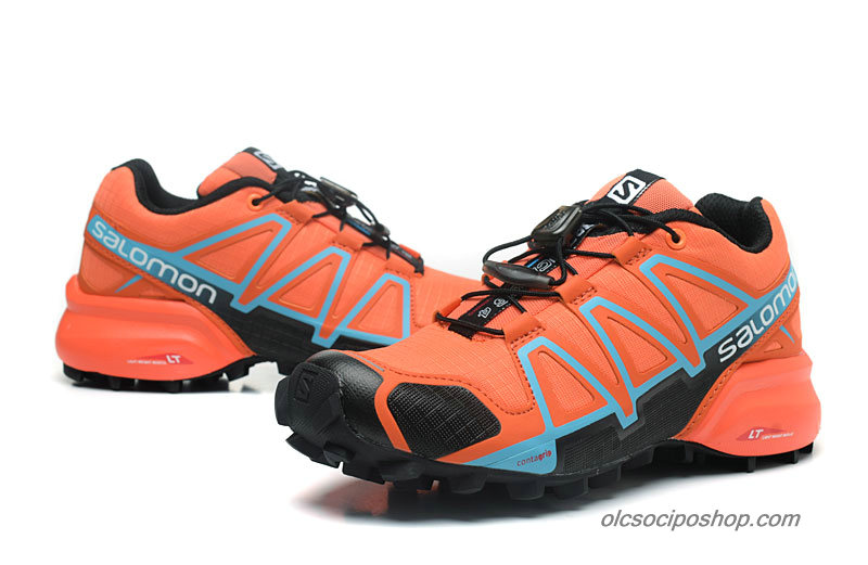 Női Salomon Speedcross 4 Narancs/Fekete/Kék Cipők - Kattintásra bezárul