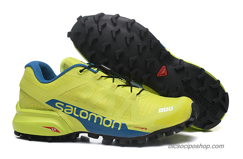 Férfi Salomon Speedcross PRO 2 Sárga/Kék/Fekete Cipők - Kattintásra bezárul