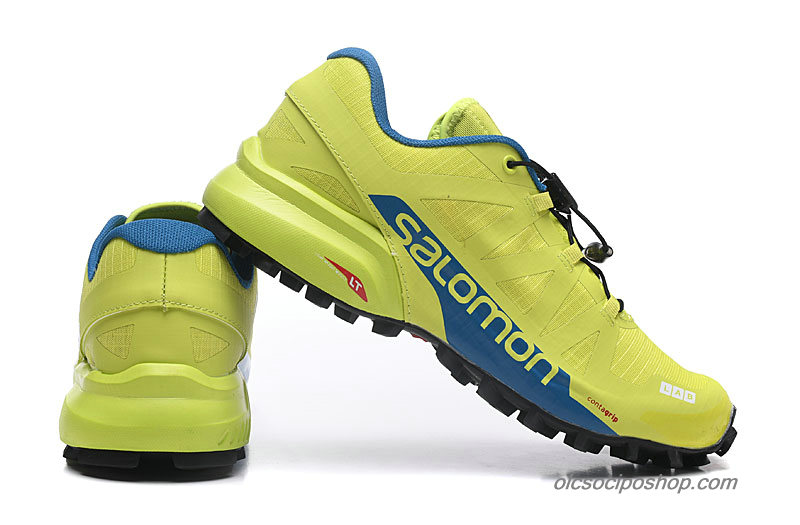 Férfi Salomon Speedcross PRO 2 Sárga/Kék/Fekete Cipők - Kattintásra bezárul