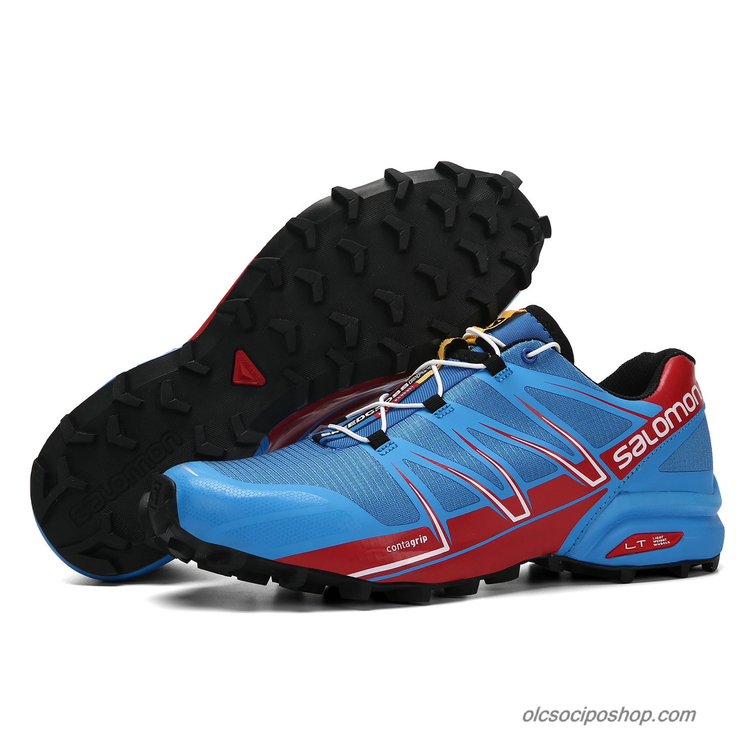 Férfi Salomon Speedcross PRO Kék/Piros/Fekete Cipők - Kattintásra bezárul