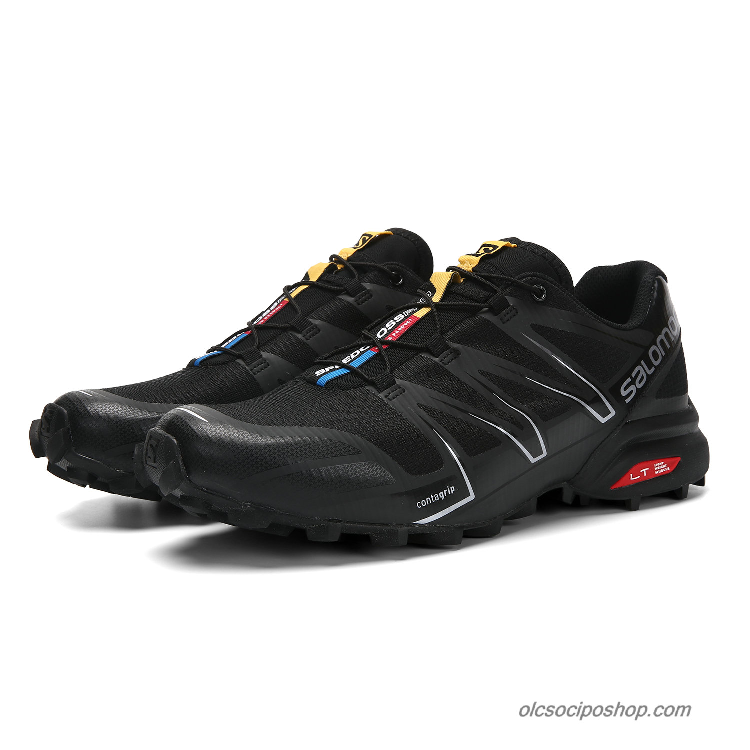 Férfi Salomon Speedcross PRO Fekete/Fehér Cipők - Kattintásra bezárul