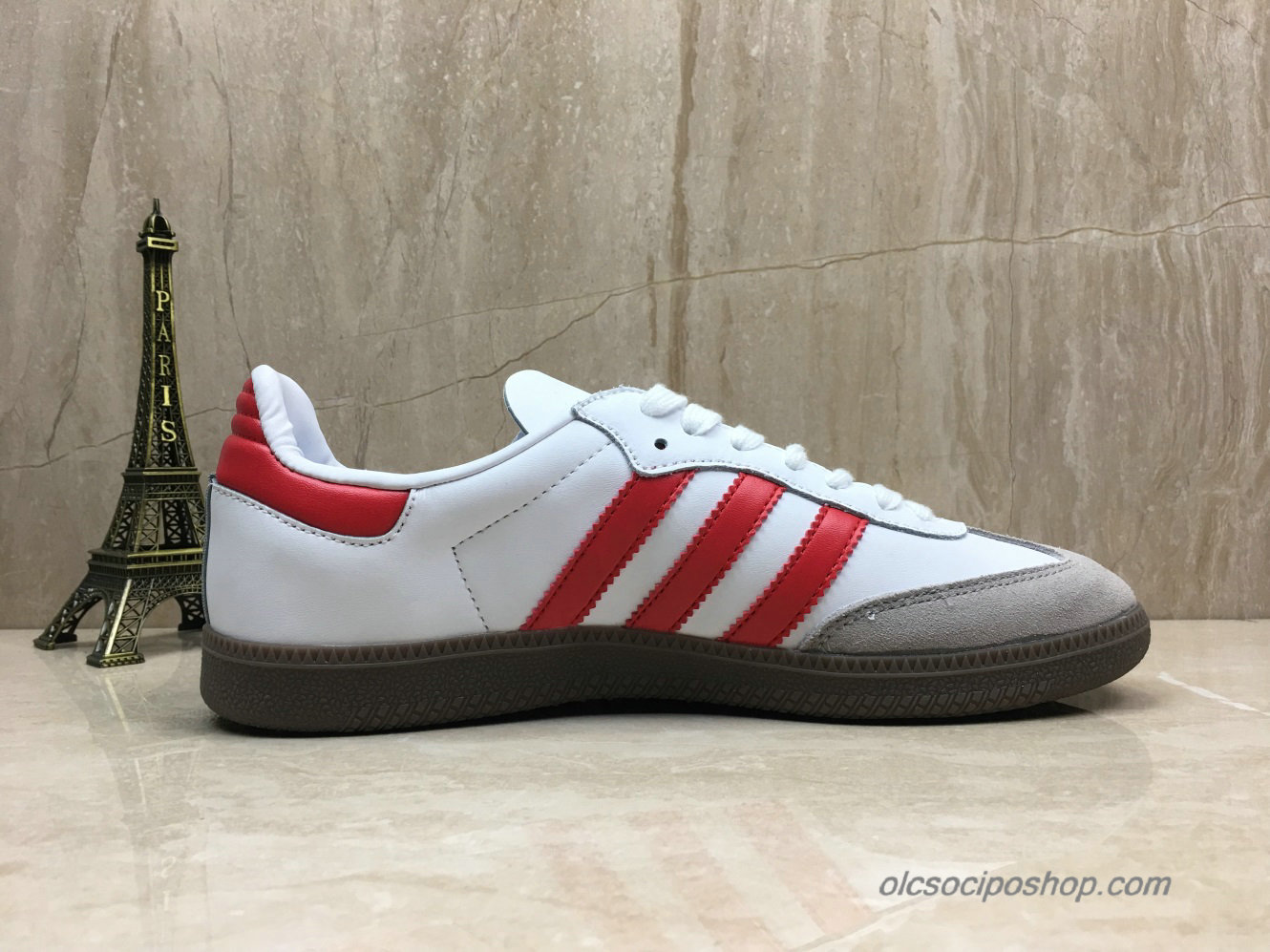 Adidas Samba OG Fehér/Piros/Szürke Cipők (B44628) - Kattintásra bezárul