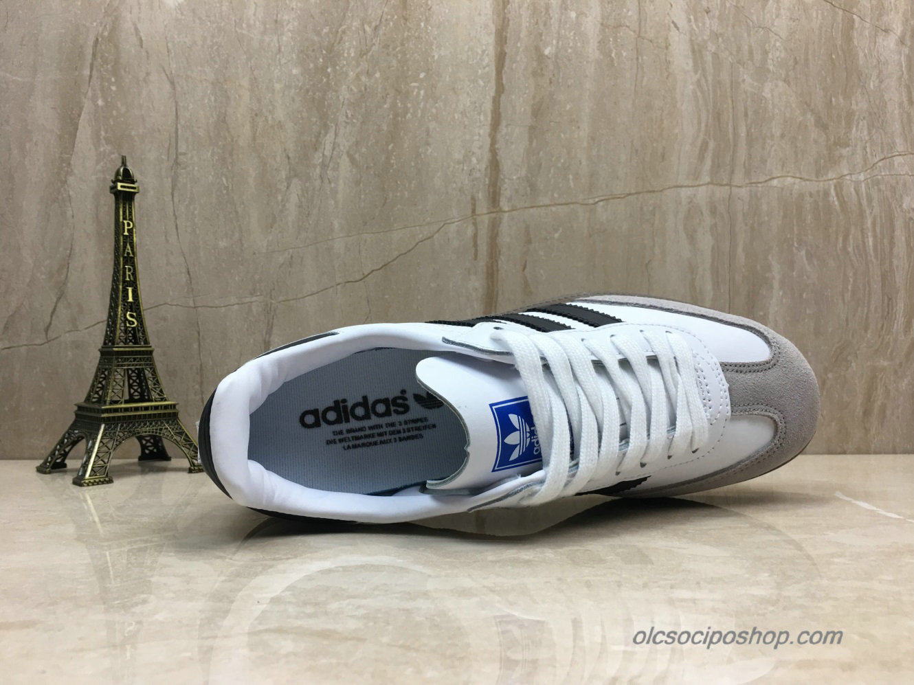 Adidas Samba OG Fehér/Fekete/Szürke Cipők (B75806) - Kattintásra bezárul