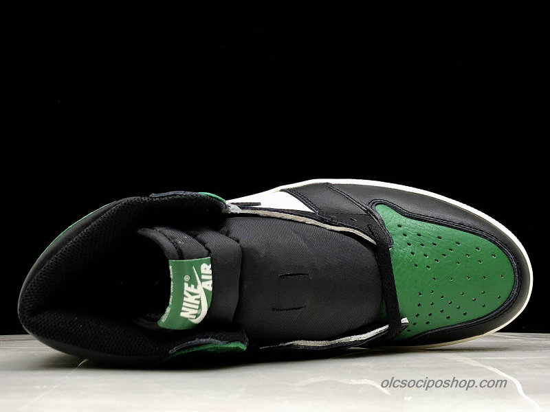 Férfi Air Jordan 1 Retro High OG AJ1 Zöld/Fekete/Fehér Cipők (555088-302) - Kattintásra bezárul