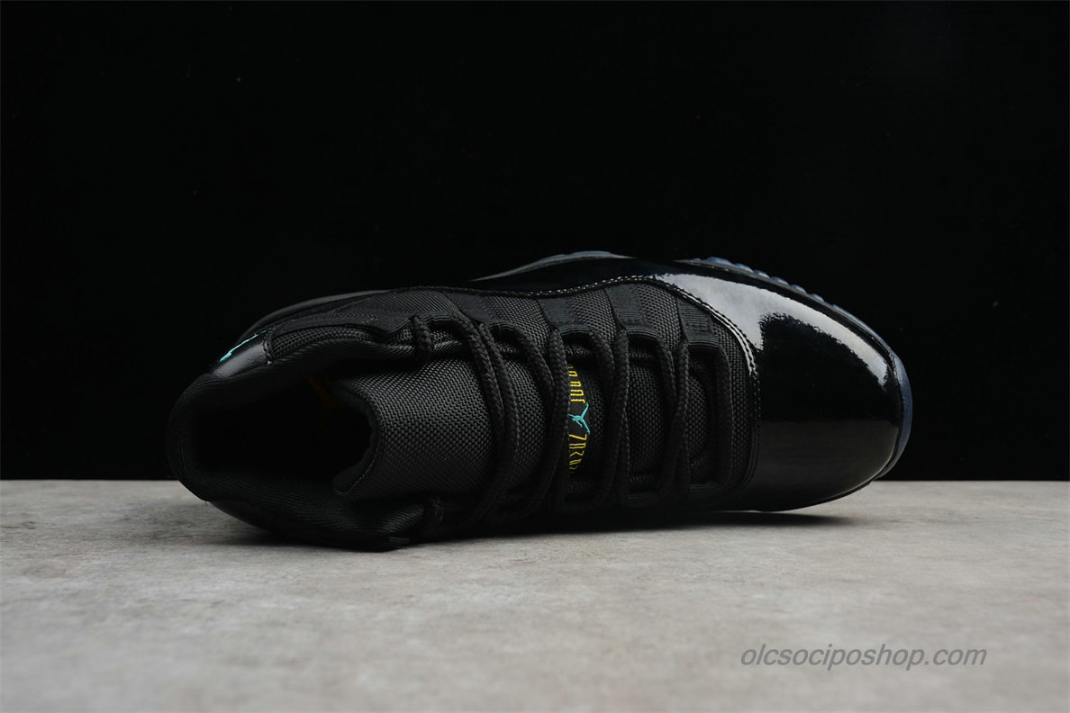 Férfi Air Jordan 11 Retro High AJ11 Fekete/Világoskék Cipők (378037-006) - Kattintásra bezárul
