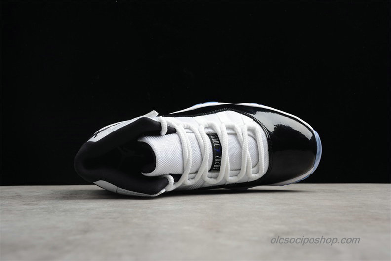 Férfi Air Jordan 11 Retro High AJ11 Fehér/Fekete Cipők (378037-107) - Kattintásra bezárul