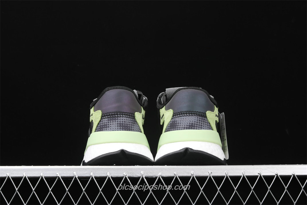Adidas Nite Jogger 2019 Boost Fekete/Szürke/Zöld Cipők (FV3871) - Kattintásra bezárul