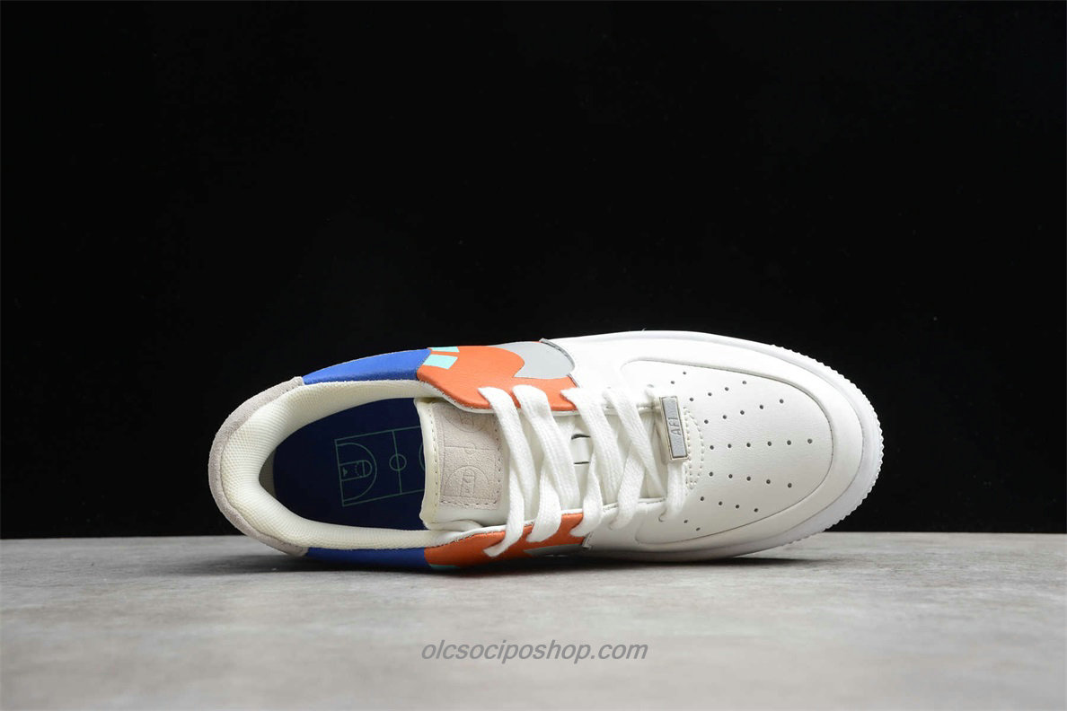 Női Nike AF1 Sage Low LX Fehér/Narancs/Kék Cipők (BV1976 006) - Kattintásra bezárul