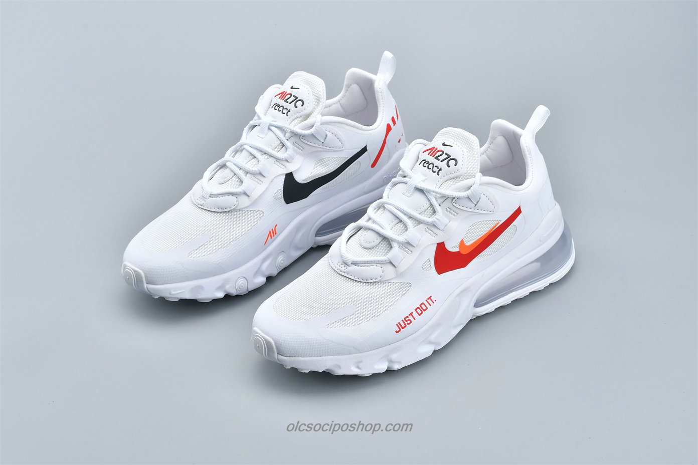 Nike Air Max 270 React Fehér/Piros Cipők (CT2203 100) - Kattintásra bezárul
