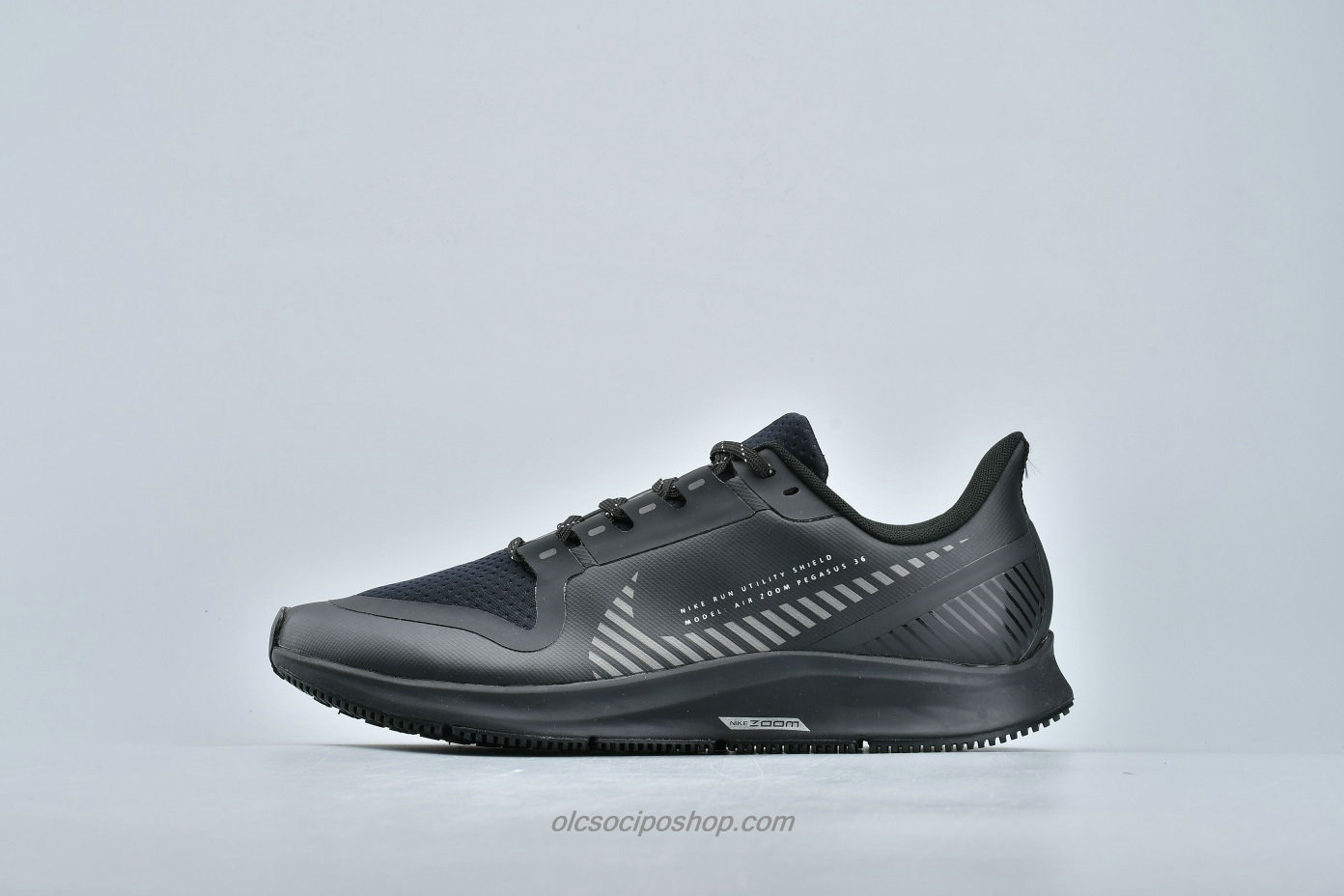Férfi Nike Air Zoom Pegasus 36 Shield Fekete/Szürke Cipők (AQ8005 001) - Kattintásra bezárul