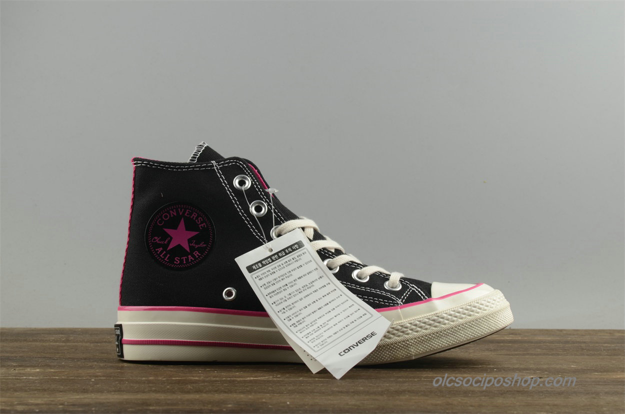 Női Converse Chuck Taylor All Star 1970s HI Fekete/Rózsaszín Cipők (149445C) - Kattintásra bezárul