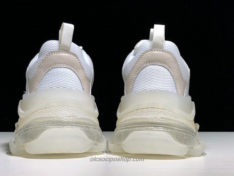 Balenciaga Triple S Clear Sole Fehér/Homok Cipők - Kattintásra bezárul