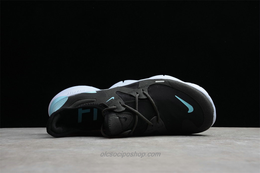Férfi Nike Free RN Flyknit 3.0 Fekete/Világoskék Cipők (AQ1289 008) - Kattintásra bezárul