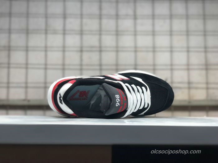 New Balance 998V2 Fekete/Fehér/Piros Cipők (US998BR) - Kattintásra bezárul