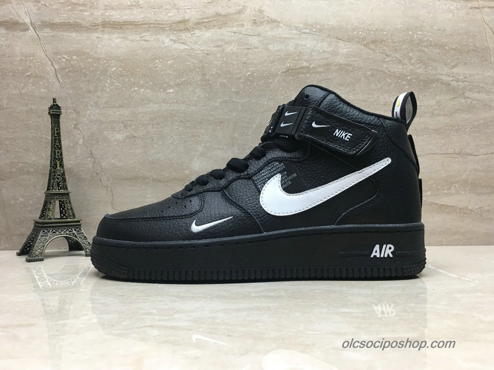 Nike Air Force 1 Mid Fekete Cipők (804609-100) - Kattintásra bezárul