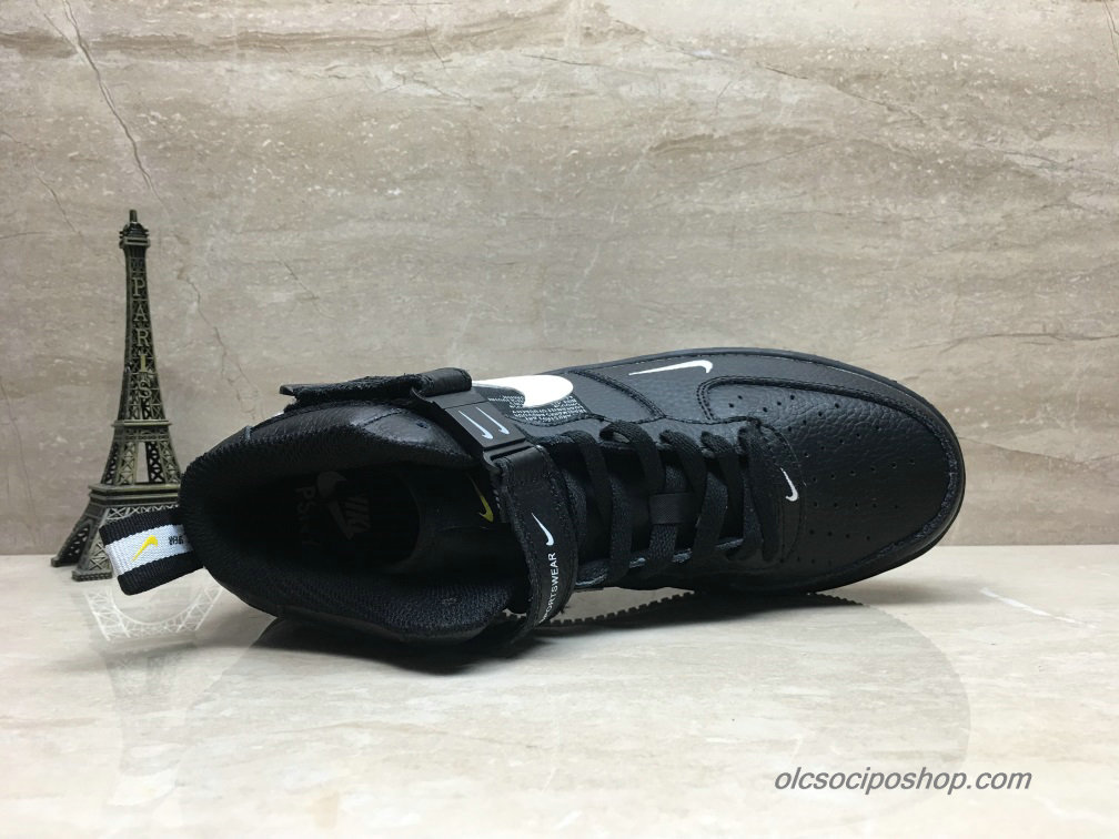 Nike Air Force 1 Mid Fekete Cipők (804609-100) - Kattintásra bezárul