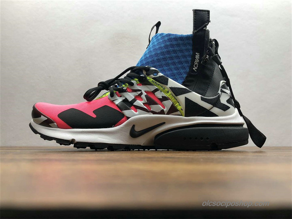 Férfi Acronym x Nike Air Presto Mid Rózsaszín/Fekete/Kék Cipők (AH7832-600) - Kattintásra bezárul