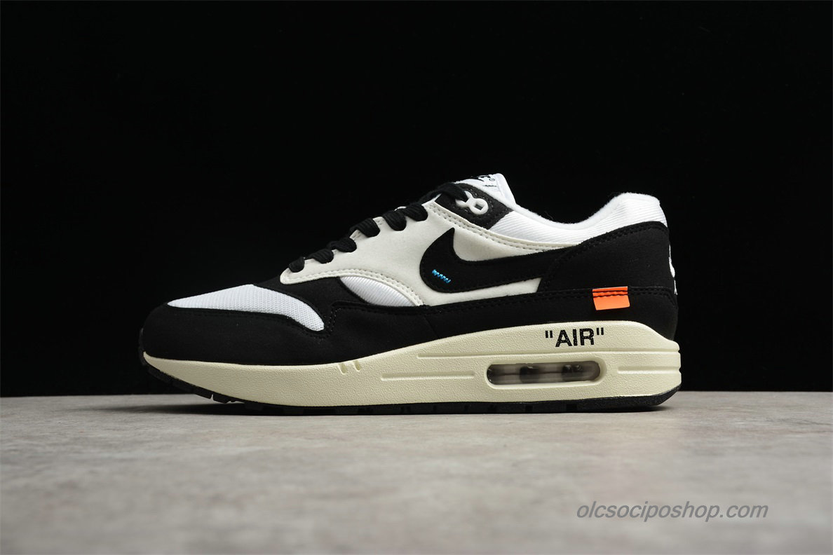 Off-White Nike Air Max 1 Fehér/Fekete Cipők (AJ9986-109) - Kattintásra bezárul