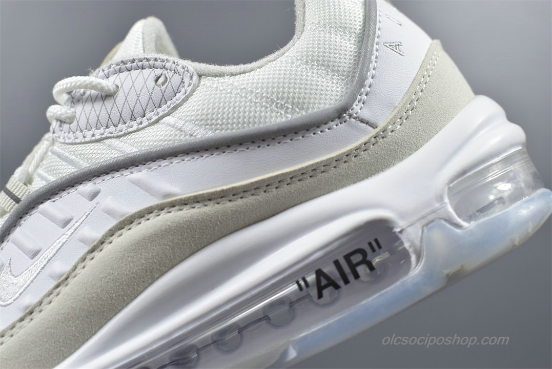 Off-White x Nike Air Max 98 Fehér/Világos szürke Cipők (640744-100) - Kattintásra bezárul