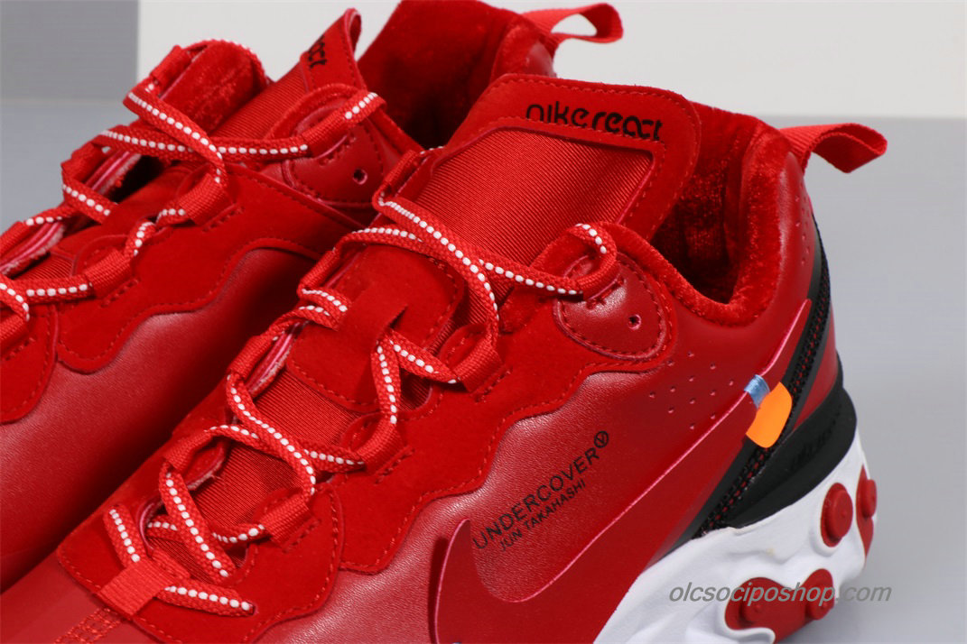 Férfi Undercover Off-White x Nike React Element 87 Piros/Fekete/Fehér Cipők (BQ6166-002) - Kattintásra bezárul