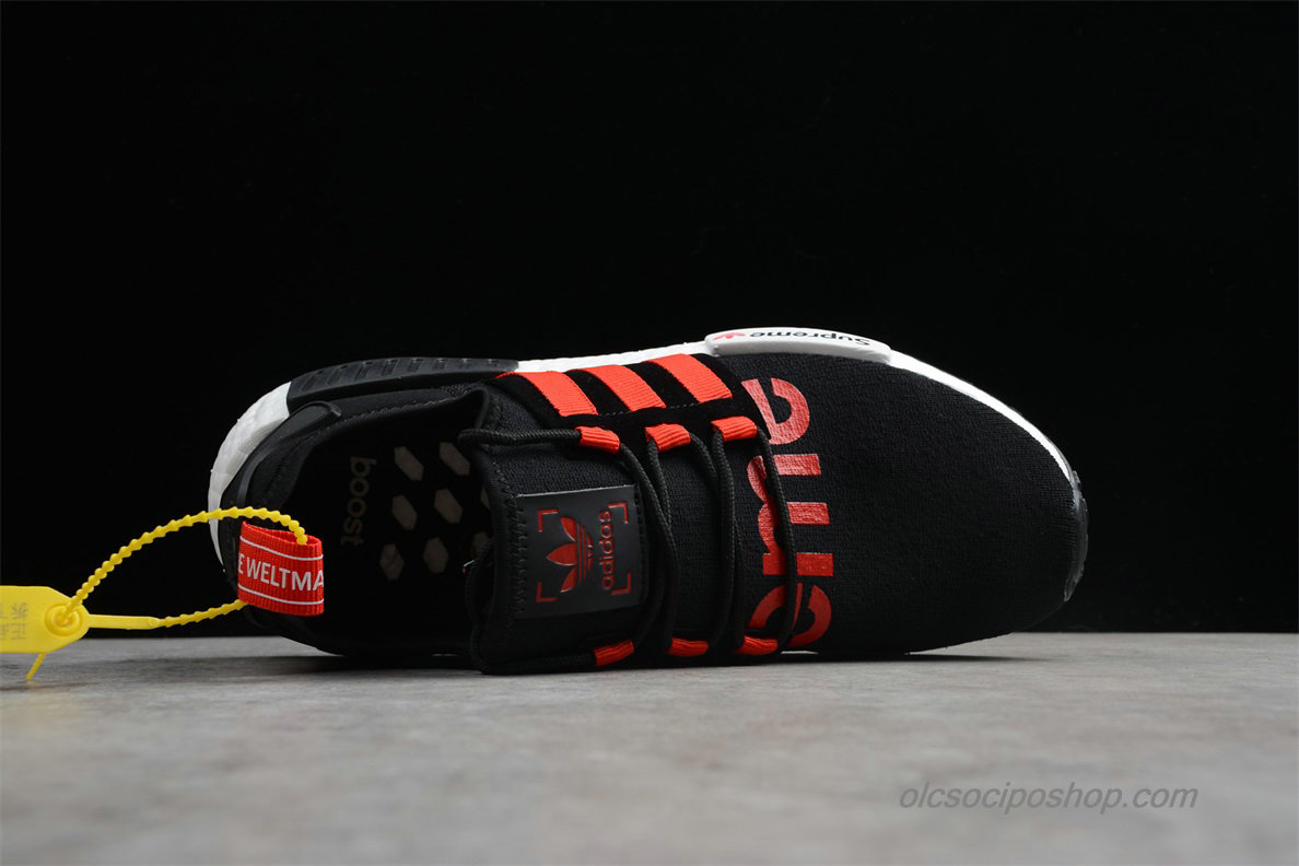 Supreme x Adidas NMD R1 Fekete/Piros/Fehér Cipők (DA8868) - Kattintásra bezárul