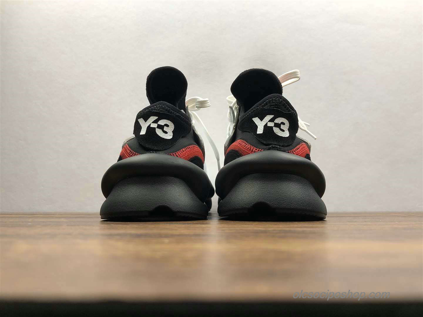 Yohji Yamamoto x Adidas Y-3 Kaiwa Chunky Fehér/Fekete/Piros Cipők (A8996) - Kattintásra bezárul