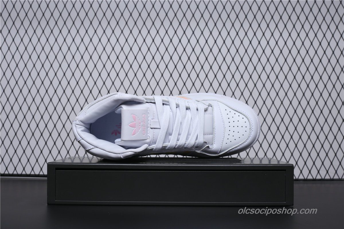 Női Adidas Forum Mid Fehér/Rózsaszín Cipők (D98180)