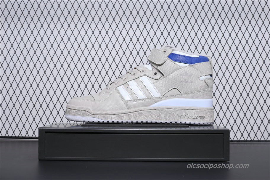 Adidas Forum Mid Szürke/Fehér/Kék Cipők (BY4376)