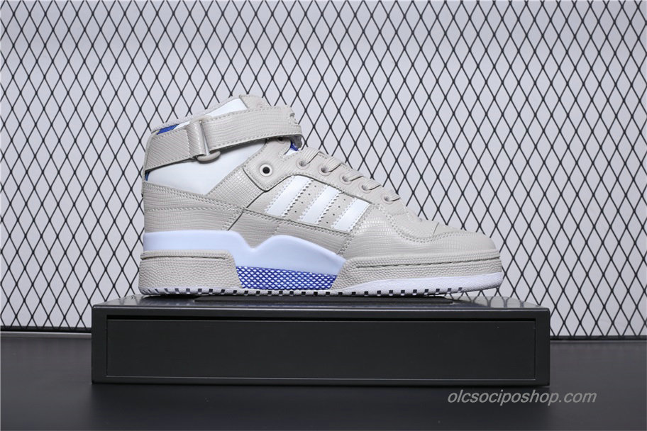 Adidas Forum Mid Szürke/Fehér/Kék Cipők (BY4376)