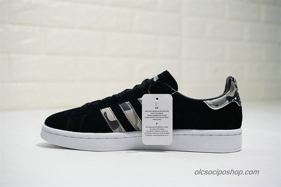 Adidas Campus 80S Suede Fekete/Álcázás Cipők (B37321)