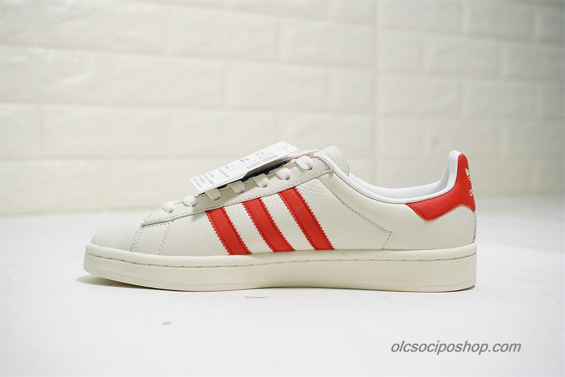 Adidas Campus 80S Leather Piszkosfehér/Piros Cipők (CQ2069)