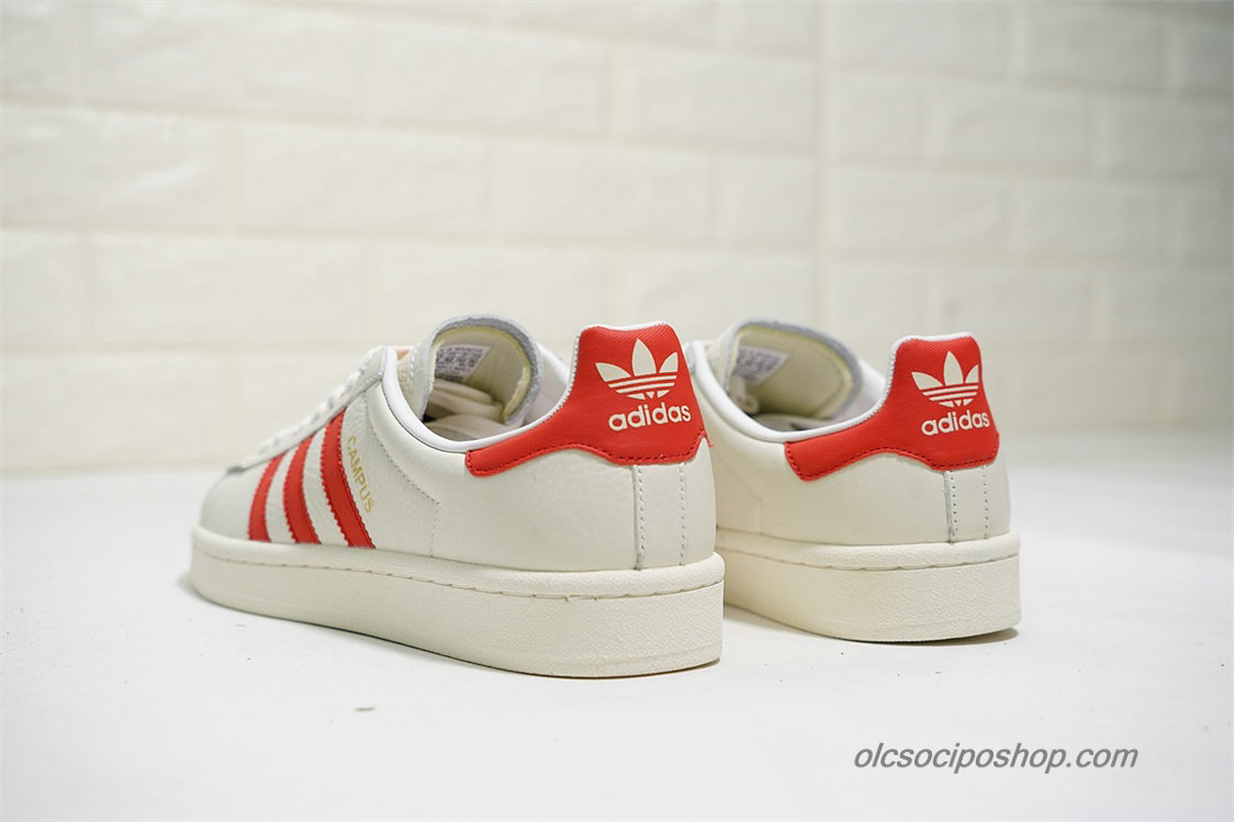 Adidas Campus 80S Leather Piszkosfehér/Piros Cipők (CQ2069)