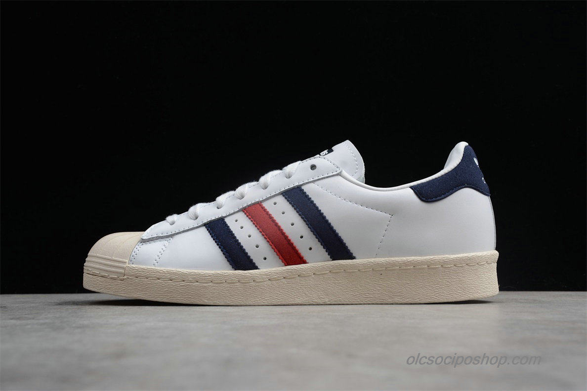 Adidas Superstar 80s Fehér/Sötétkék/Piros Cipők (CQ2886)