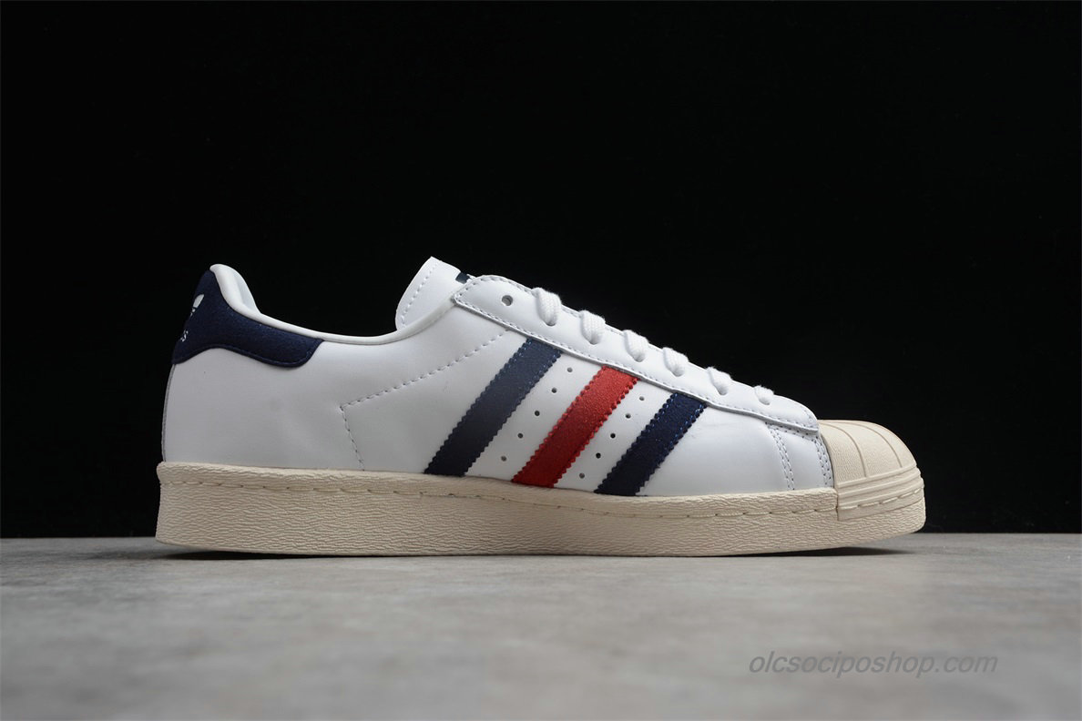 Adidas Superstar 80s Fehér/Sötétkék/Piros Cipők (CQ2886)