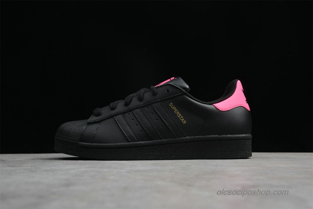 Női Adidas Superstar Fekete/Rózsaszín/Arany Cipők (AF5666)