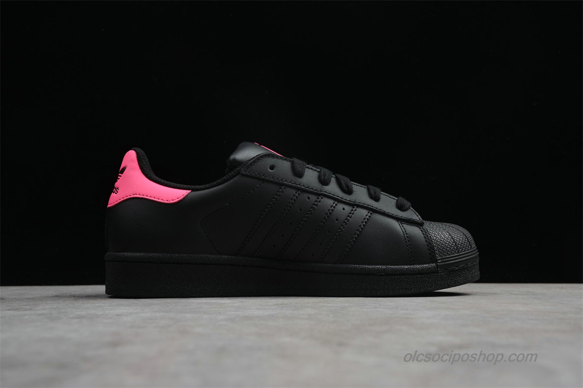 Női Adidas Superstar Fekete/Rózsaszín/Arany Cipők (AF5666)