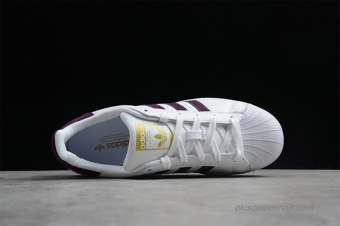 Női Adidas Superstar Fehér/Bordeaux Cipők (DA9104)
