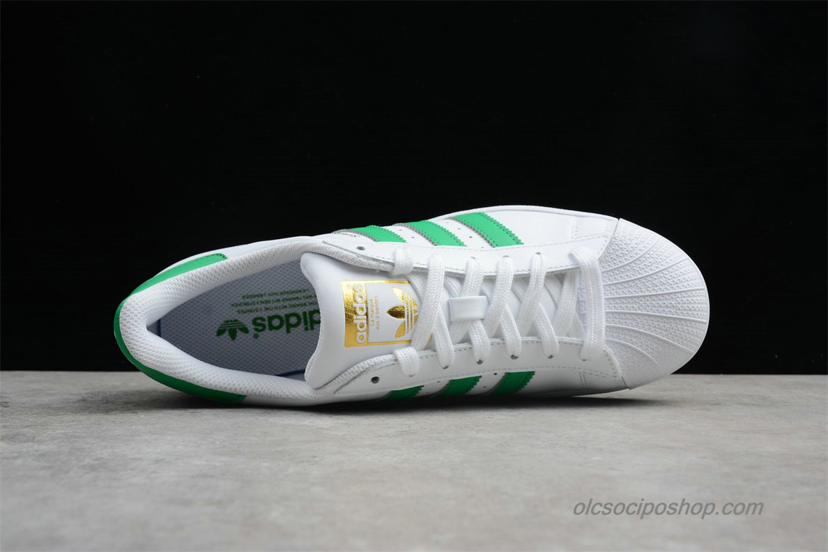 Adidas Superstar Fehér/Zöld Cipők (BY3722)