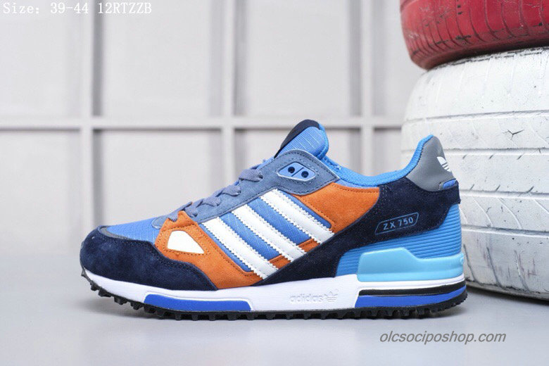 Férfi Adidas ZX750 Suede Kék/Narancs/Fehér Cipők