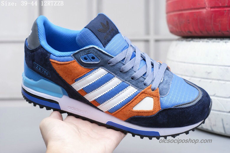 Férfi Adidas ZX750 Suede Kék/Narancs/Fehér Cipők